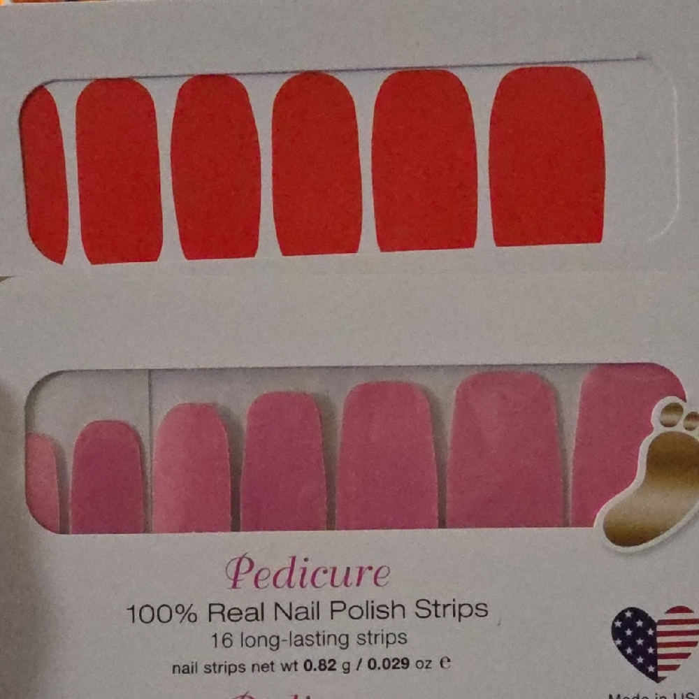 Color Street Red & Pink Nail Polish Strips